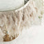 39" Natural Real Turkey Feather Fringe Trim With Satin Ribbon Tape