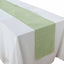 Faux Linen 14"x108" Table Runner Sage Green - Rustic Style Table Decor