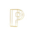 8" Tall Gold Freestanding 3D Decorative Wire Letter, Wedding Centerpiece - P