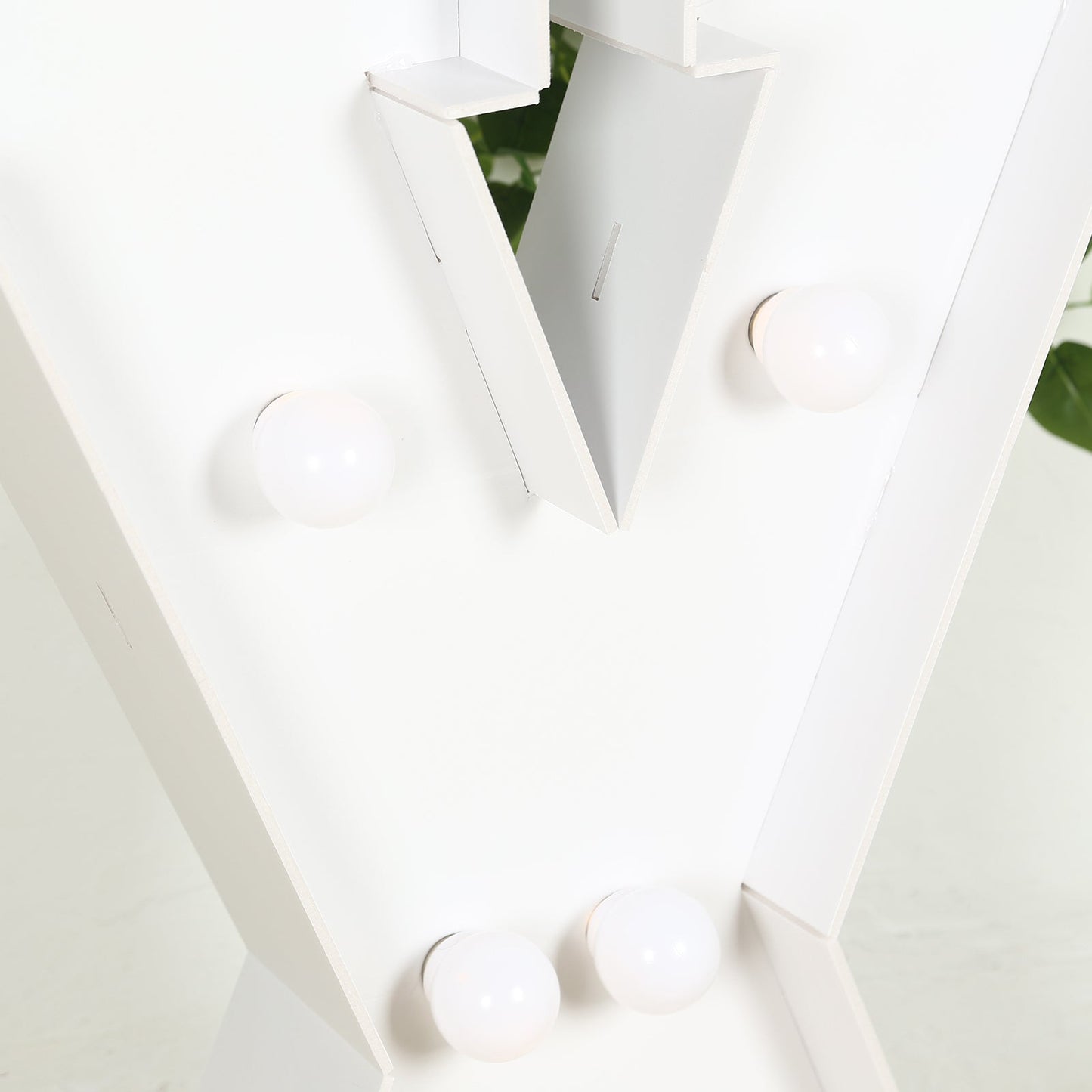 Giant LED Marquee Light Up Letter "X", White 4ft Pre-Cut Foam Board with 10 Warm White Battery Operated LEDs, Glue Gun and Sticks