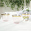 25-Pack Plastic Party Cups Transparent Blush Crystal with Gold Rim - Stylish Short Disposable Glasses 9oz