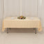Lamour Satin 60"x102" Rectangle Tablecloth Beige - Durable & Silky Soft Feel Table Cover