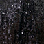 Sequin 90"x132" Rectangle Tablecloth Black - Seamless Big Payette Design for Sophisticated Occasions
