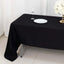 100% Cotton 60"x126" Rectangle Tablecloth Black Linen - Sophisticated, Soft & Breathable Table Cover