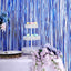 8ft Royal Blue Metallic Tinsel Foil Fringe Doorway Curtain Party Backdrop