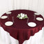 Taffeta 72"x72" Table Overlay Square Tablecloth Burgundy - Accordion Crinkle Table Cover