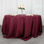 Premium Polyester 132" Round Tablecloth Burgundy - Seamless 220GSM Wrinkle-Resistant Table Cover