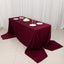 Scuba Rectangular 90"x156" Tablecloth Burgundy - Wrinkle Free, Stain Resistant & Seamless Table Cover