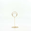 10-Pack Metal Card Holder Stands Mini Circle Hoop Design Gold - Table Number Stands and Wedding Place Card Menu Clips 3.5"