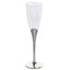 6-Pack Plastic Champagne Flutes Clear/Silver - Stylish Disposable Glasses for Toasts 5oz