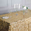 Sequin 90"x132" Rectangle Tablecloth Champagne - Seamless Big Payette Table Cover