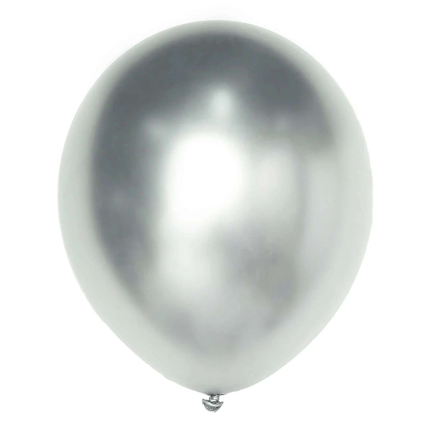 5 Pack 18" Metallic Chrome Silver Latex Helium Air Party Balloons