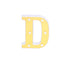 3D Marquee Letter "D" Warm White 6 LED Lights Gold - Chic Light-Up Decor for Events 6"