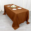 Polyester 72"x120" Rectangle Tablecloth Cinnamon Brown - Durable and Stylish Table Cover