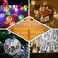 15 LED String Light Garland Silver Disco Mirror Ball Multicolor - Battery Operated for Events 6ft