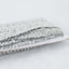 1"x10 Yards Metallic Silver Sequin Stretch Fabric Ribbon, Elastic Lace Trim, Shiny Glitter Craft Fabric
