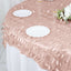 Taffeta 72"x72" Table Overlay Square Tablecloth Dusty Rose - 3D Leaf Petal Table Cover