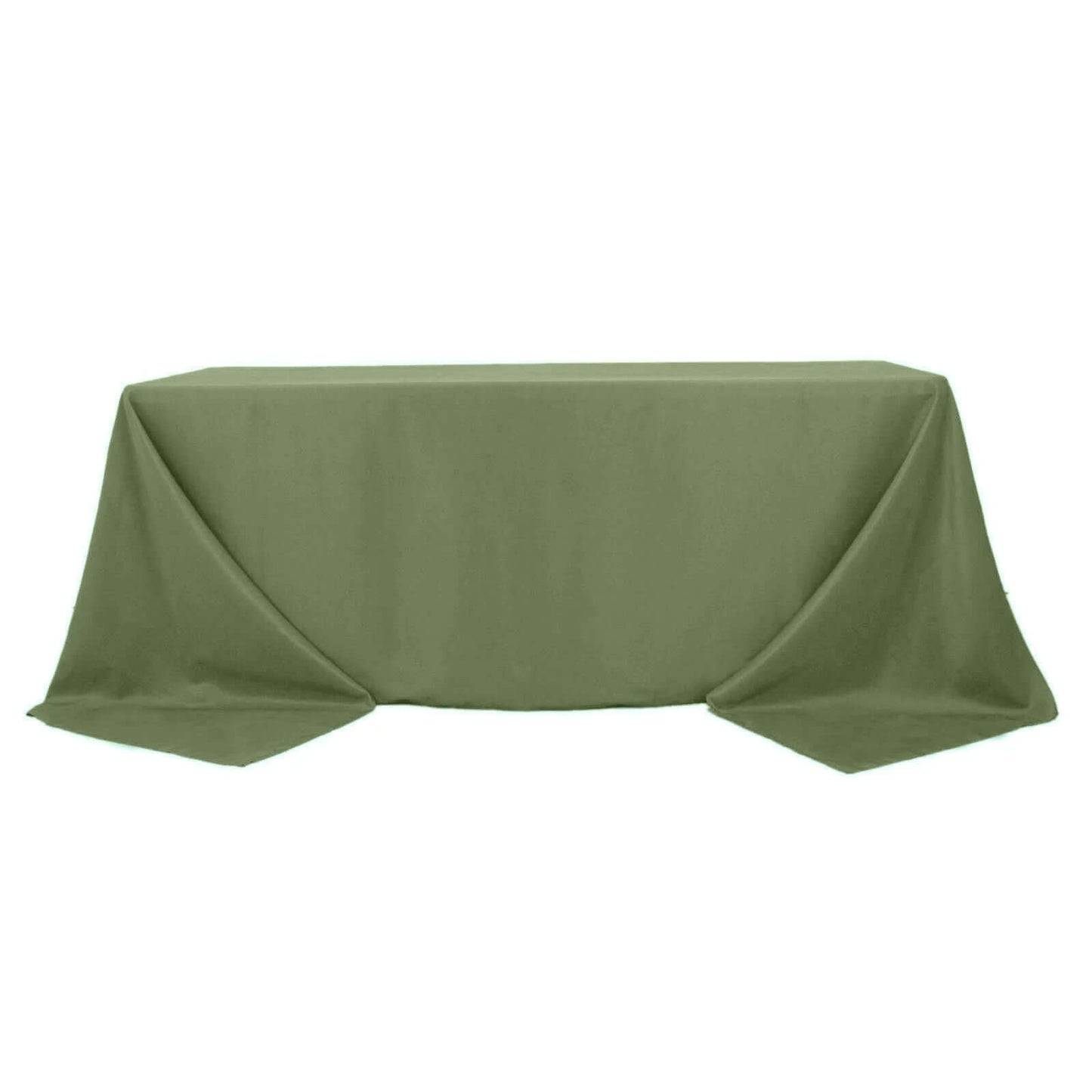Premium Polyester 90"x132" Rectangle Tablecloth Dusty Sage Green - Seamless 220GSM Stain-Resistant Table Cover