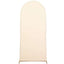 6ft Matte Beige Spandex Fitted Chiara Backdrop Stand Cover For Round Top Wedding Arch