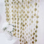 Champagne Round Chain Foil Fringe Curtain Party Backdrop, Metallic Champagne Tinsel Streamer Party Decor - Door Window Foil Curtain - 3ftx6.5ft