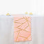 Polyester 9ft Table Runner Blush with Gold Foil Modern Geometric Accent