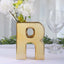 Shiny Ceramic Vase Letter "R" Gold Plated - Chic Bud Planter Pot for Events & Decor 6"