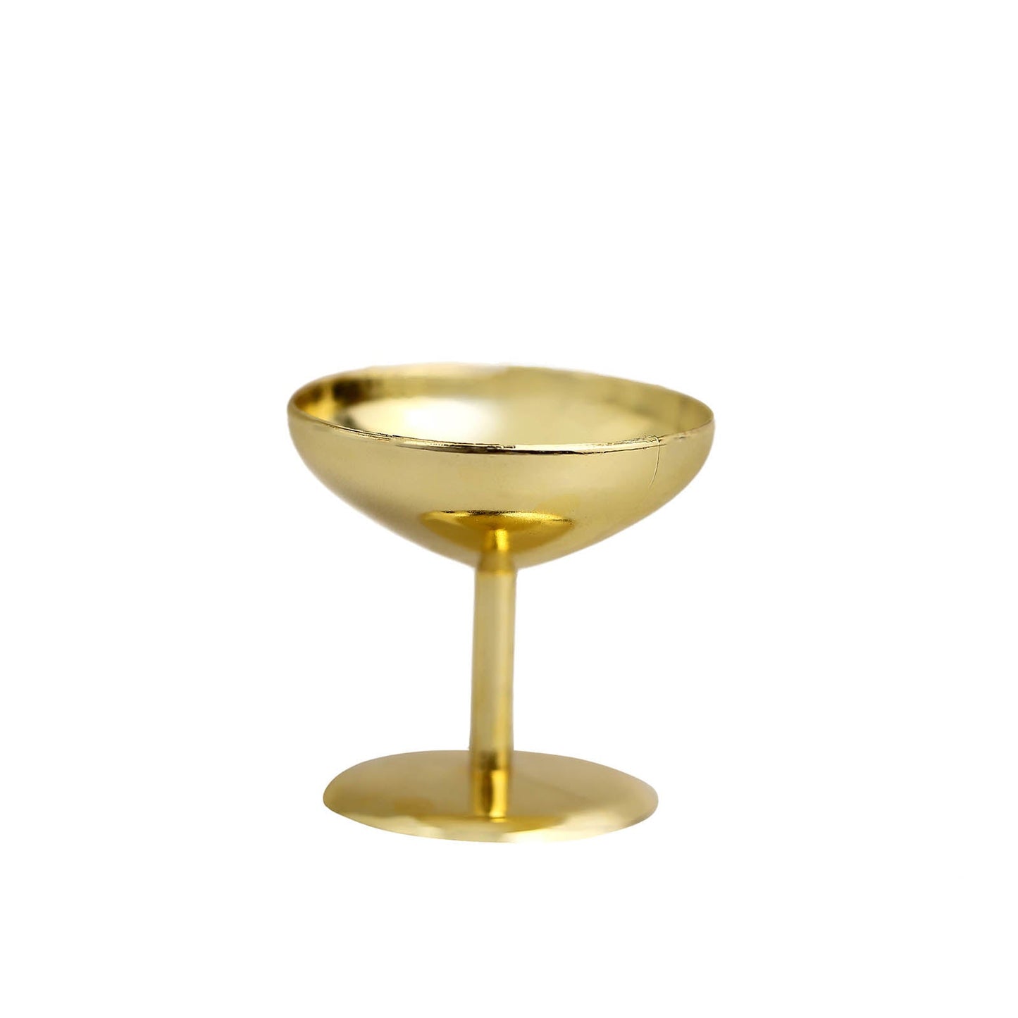 12-Pack Plastic Dessert Cup Candy Dishes Gold - Decorative Mini Pedestal Stands for Treats 2"