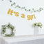 3ft Gold Glittered It's a Girl Paper Hanging Gender Reveal Garland Banner, Baby Shower Banner