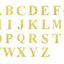 4 Pack 5" Metallic Gold Alphabet Stickers Banner, Customizable Stick on Gold Letters - I