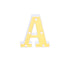 3D Marquee Letter "A" Warm White 5 LED Lights Gold - Chic Light-Up Decor for Events 6"