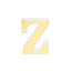3D Marquee Letter "Z" Warm White 7 LED Lights Gold - Chic Light-Up Decor for Events 6"