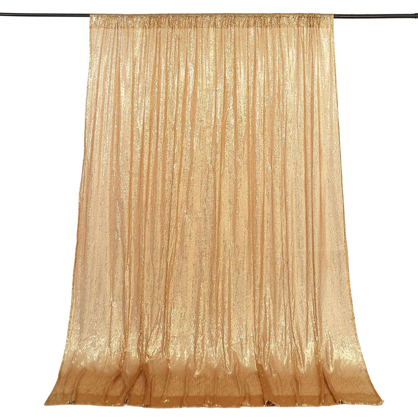 8ftx8ft Gold Sequin Event Curtain Drapes, Backdrop Event Panel