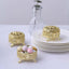 12-Pack Plastic Fillable Mini Candy Container in Vintage Ornate Round Box Style Metallic Gold - Candy Treat Favor Boxes 2.5"