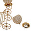 Candle Holder 4-Arm Gold Metal Crystal Cinderella Carriage Wedding Centerpiece - Decorative Display 18"