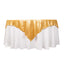 Polyester 72"x72" Table Overlay Square Tablecloth Gold Shimmer Sequin Dots Wrinkle-Free Design for Stylish Celebrations