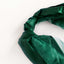 5 Pack Chiffon Satin Chair Sashes Hunter Emerald Green - Easy to Install Ruffled Curly Willow
