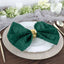 5 Pack Taffeta 20"x20" Napkins Hunter Emerald Green - Accordion Crinkle Dinner Napkins