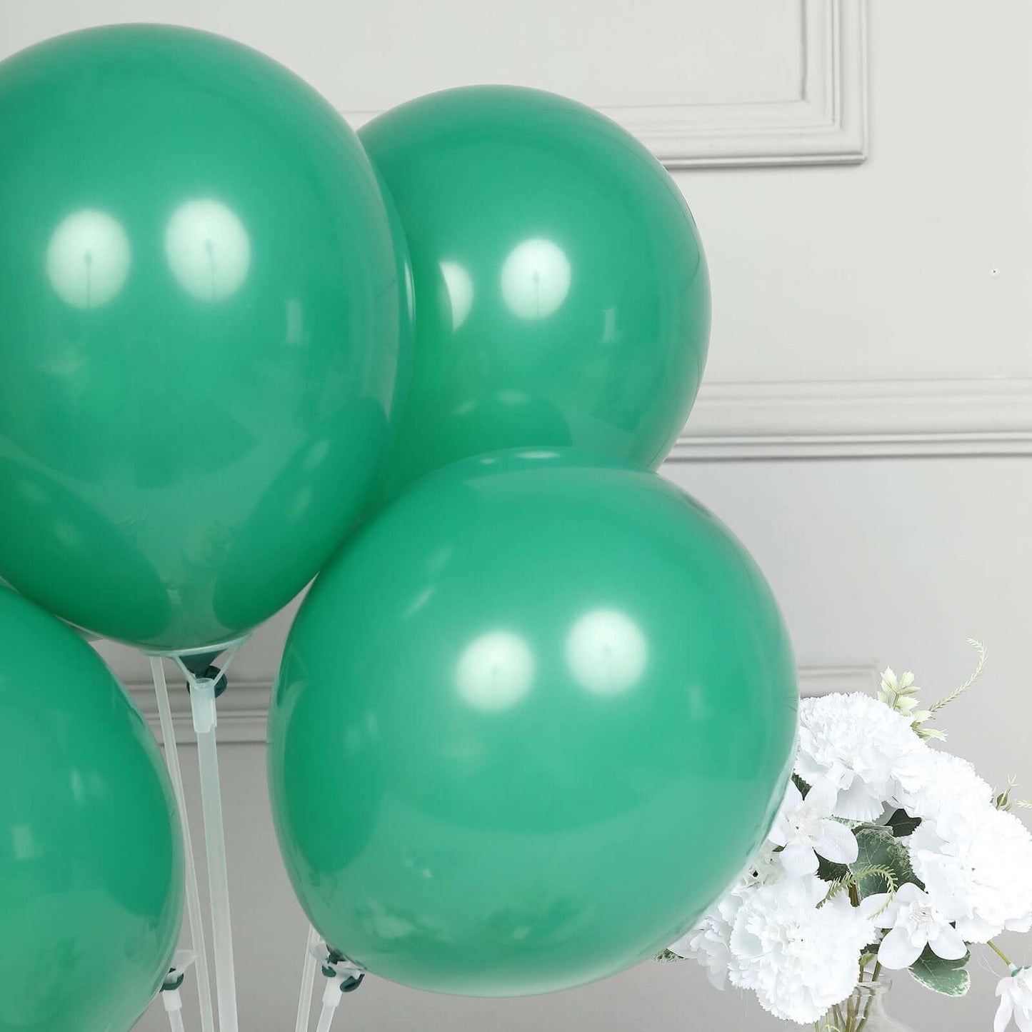 25 Pack 12" Matte Pastel Hunter Emerald Green Helium Air Latex Party Balloons