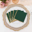 50-Pack Paper Beverage Napkins Hunter Emerald Green with Gold Foil Edge - 2 Ply Disposable Soft 18GSM Cocktail Napkins 5"x5"