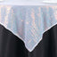 Sequin 60"x60" Table Overlay Square Tablecloth  Iridescent Blue - Luxe Wedding Table Topper