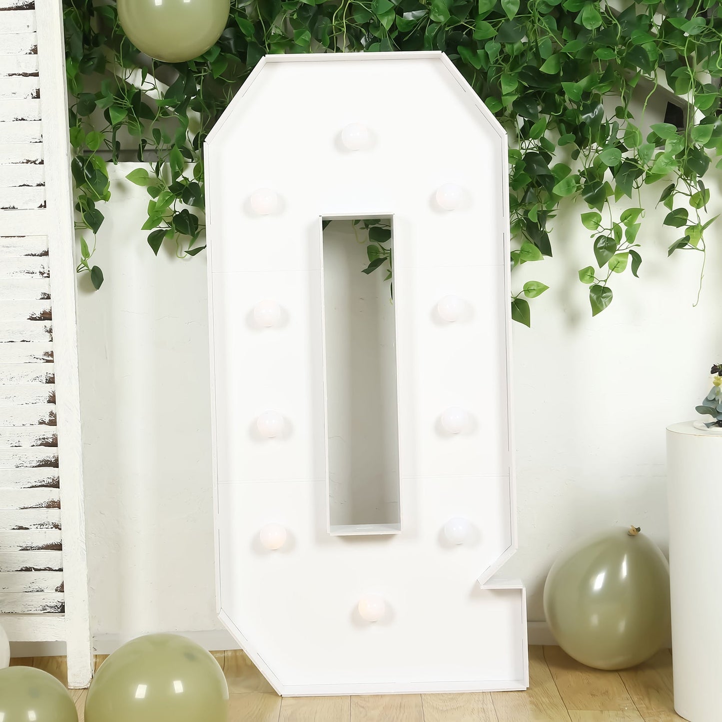Giant LED Marquee Light Up Letter "Q", White 4ft Pre-Cut Foam Board with 10 Warm White Battery Operated LEDs, Glue Gun and Sticks