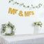 3ft Gold Glittered Mr and Mrs Paper Hanging Wedding Anniversary Banner, Party Garland Banner