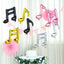 6 Pack Metallic Gold Single and Double Music Note Mylar Foil Balloons