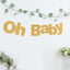 3ft Gold Glittered Oh Baby Paper Hanging Baby Shower Garland Banner