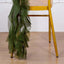 1 Set Chiffon Hoods Chair Sashes with Willow Ruffles Design Olive Green - Stylish Chair Bow Decor