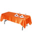 Satin Rectangular 60"x102" Tablecloth Orange - Smooth and Lustrous Table Cover