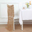Sequin Chair Slipcover Big Payette Design for Chiavari Chairs Matte Champagne - Glittering Chair Back Cover