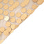 Sequin 90"x156" Rectangle Tablecloth Matte Champagne - Seamless Big Payette Table Cover