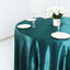 Satin 120" Round Tablecloth Peacock Teal - Stylish Seamless Table Cover
