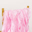 5 Pack Chiffon Satin Chair Sashes Pink - Easy to Install Ruffled Curly Willow